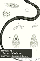 Herpétologie d'Angola et du Congo; ouvrage publié sous les auspices du Ministère de la marine et des colonies,