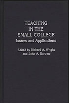 Teaching in the small college : issues and applications