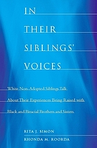 In Their Siblings' Voices: White Non-adopted Siblings Talk about their Experiences being Raised with Black and Biracial Brothers and Sisters cover image
