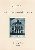 The Constitution in Congress : the Federalist period 1789-1801