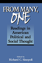 From many, one : readings in American political and social thought