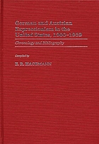 German and Austrian expressionism in the United States, 1900-1939 : chronology and bibliography
