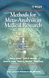 Methods for meta-analysis in medical research 著者： A  J Sutton