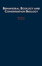 Behavioral ecology and conservation biology