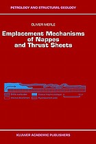 Emplacement mechanisms of nappes and thrust sheets