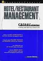 Hotel/restaurant management career starter