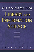 Dictionary for library and information science