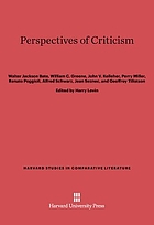 Perspectives of criticism