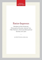 Patriot-improvers : biographical sketches of members of the American Philosophical Society