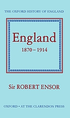 England, 1870-1914