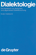 Dialektologie : ein Handbuch zur deutschen und allgemeinen Dialektforschung