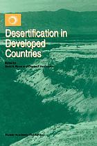 Desertification in developed countries : International Symposium and Workshop on Desertification in Developed Countries, Why Can't We Control It?