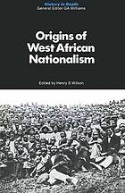 Origins of West African nationalism