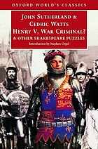 Henry V, war criminal? : and other Shakespeare puzzles