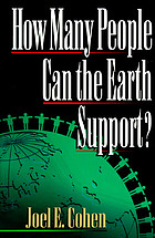 How many people can the earth support?
