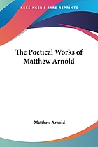 Poetical works of Matthew Arnold