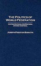 The politics of world federation