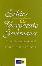 Ethics and corporate governance : an Australian handbook