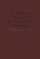 The information systems of international inter-governmental organizations : a reference guide