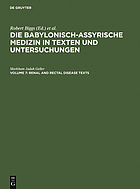 Die babylonisch-assyrische Medizin in Texten und Untersuchungen.