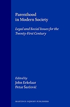 Parenthood in modern society : legal and social issues for the twenty-first century