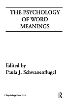 The psychology of word meanings