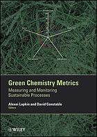 Green chemistry metrics : measuring and monitoring sustainable processes