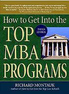 How to get into the top MBA programs