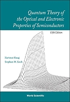 Quantum theory of the optical and electronic properties of semiconductors