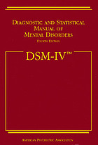 Diagnostic and statistical manual of mental disorders : DSM-IV.