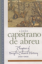 Chapters of Brazil's colonial history, 1500-1800