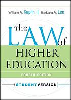 The law of higher education, student version