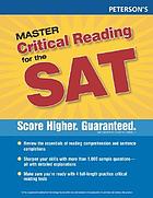 Peterson's new SAT critical reading workbook