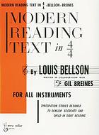 Modern reading text in 4/4 : for all instruments