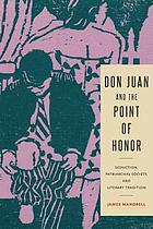 Don Juan and the point of honor : seduction, patriarchal society, and literary tradition