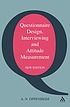 Questionnaire design, interviewing and attitude... de Abraham N Oppenheim
