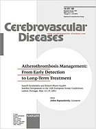 Atherothrombosis management: from early detection to long term treatment : Sanofi-Synthelabo and Bristol Myers Squibb Satellite Symposium to the 10th European Stroke Conference, Lisbon, Portugal, May 16 - 19, 2001; 4 tables