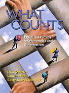 What counts : social accounting for nonprofits and cooperatives