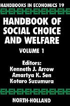 Handbook of social choice and welfare