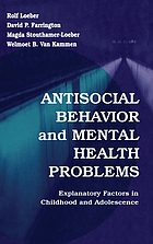 Antisocial behavior and mental health problems : explanatory factors in childhood and adolescence
