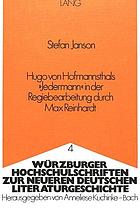 Hugo von Hofmannsthals 
