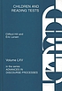 Children and reading tests de Clifford Hill
