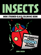 Insects stained glass coloring book