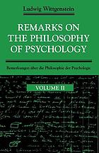 Remarks on the philosophy of psychology