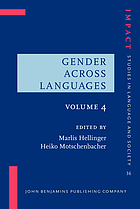 Gender across languages : the linguistic representation of women and men