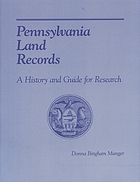 Pennsylvania land records : a history and guide for research