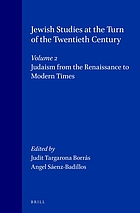 Jewish studies at the turn of the twentieth century : proceedings of the 6th EAJS Congress, Toledo, July 1998