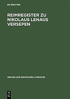 Reimregister zu Nikolaus Lenaus Versepen