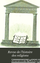 Revue de l'histoire des religions.
