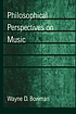 Philosophical perspectives on music